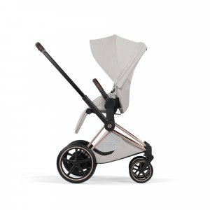 Poussette électrique e-priam 3 city grey châssis rosegold Cybex