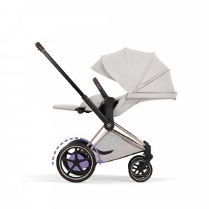 Poussette électrique e-priam 3 city grey châssis rosegold Cybex