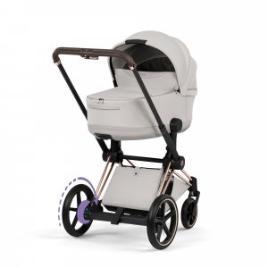Poussette électrique e-priam 3 city grey châssis rosegold Cybex