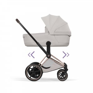 Poussette électrique e-priam 3 city grey châssis rosegold Cybex