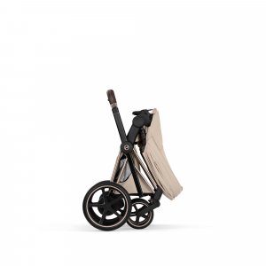 Poussette électrique e-priam 3 cozy beige châssis rosegold Cybex