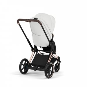 Poussette électrique e-priam 3 off white châssis rosegold Cybex