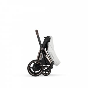 Poussette électrique e-priam 3 off white châssis rosegold Cybex