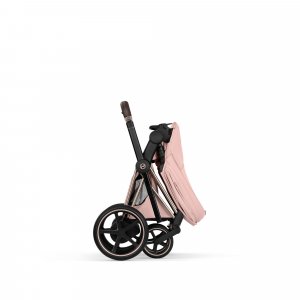 Poussette électrique e-priam 3 peach pink châssis rosegold Cybex