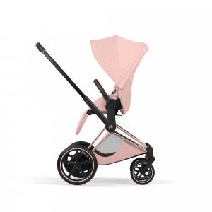 Poussette électrique e-priam 3 peach pink châssis rosegold Cybex