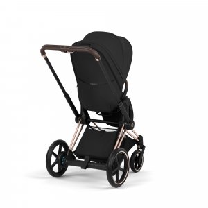Poussette électrique e-priam 3 sepia black châssis rosegold Cybex