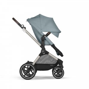 Poussette eos lux 2-en-1 stormy blue châssis taupe Cybex