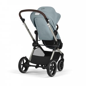 Poussette eos lux 2-en-1 stormy blue châssis taupe Cybex
