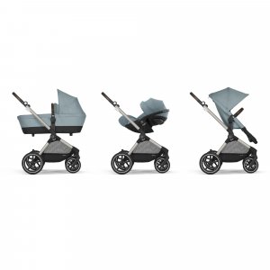 Poussette eos lux 2-en-1 stormy blue châssis taupe Cybex