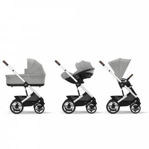Poussette talos s lux 2 stone grey châssis silver Cybex