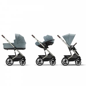 Poussette talos s lux 2 stormy blue châssis taupe Cybex