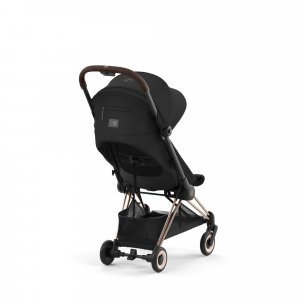 Poussette compacte coya sepia black châssis rosegold Cybex