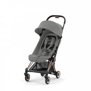 Poussette compacte coya mirage grey châssis rosegold Cybex