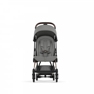Poussette compacte coya mirage grey châssis rosegold Cybex