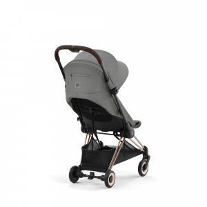 Poussette compacte coya mirage grey châssis rosegold Cybex
