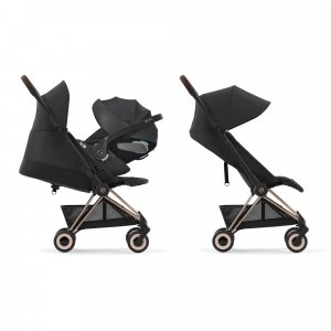 Poussette compacte coya mirage grey châssis matt black Cybex