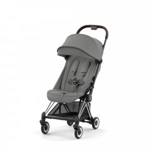 Poussette compacte coya mirage grey châssis chrome brown Cybex