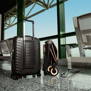 Poussette compacte coya mirage grey châssis chrome brown Cybex