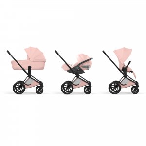 Poussette priam 5 peach pink châssis matt black Cybex