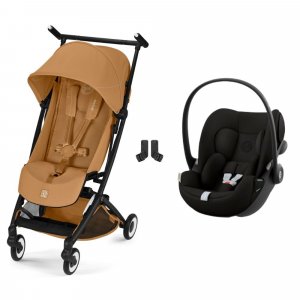 Poussette duo libelle 5 ultra compacte cinnamon yellow avec siège auto cloud g i-size Cybex
