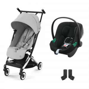 Poussette duo libelle 3 fog grey + aton b2 i-size Cybex