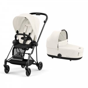 Poussette duo mios 3 off white châssis matt black + nacelle luxe Cybex