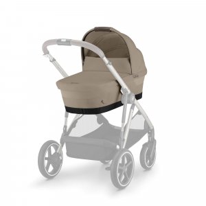 Poussette duo gazelle s almond beige châssis taupe + nacelle Cybex