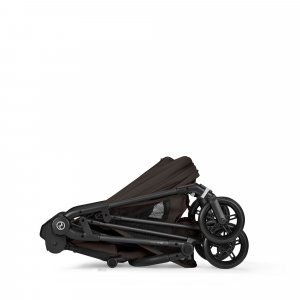 Poussette duo melio carbon 6 chocolate brown avec siège auto cloud t i-size Cybex