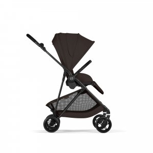 Poussette duo melio carbon 6 chocolate brown avec siège auto cloud t i-size Cybex