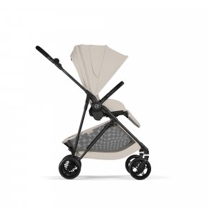 Poussette duo melio carbon 6 dune grey avec siège auto cloud g i-size Cybex