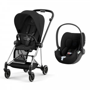 Poussette duo mios 3 sepia black châssis chrome black + cloud t i-size Cybex