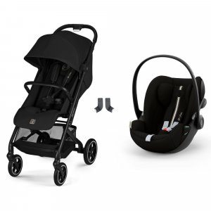 Poussette duo beezy 4 compacte magic black avec siège auto cloud g i-size tissu plus Cybex
