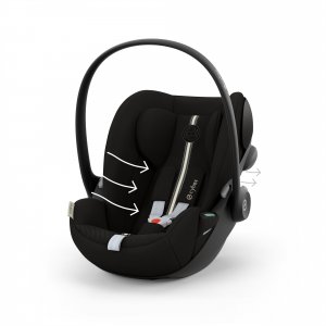 Poussette duo beezy 4 compacte magic black avec siège auto cloud g i-size tissu plus Cybex