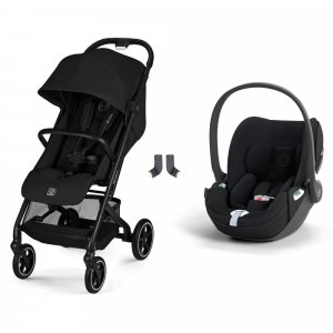 Poussette duo beezy 4 compacte magic black avec siège auto cloud t i-size tissu plus Cybex