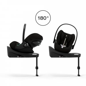 Poussette duo eezy s twist+ 2 pivotante magic black avec siège auto cloud g3 i-size tissu plus Cybex