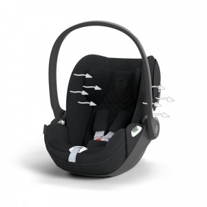 Poussette duo eezy s twist+ 2 pivotante magic black avec siège auto cloud t i-size tissu plus Cybex