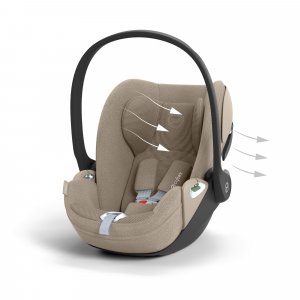 Poussette duo eezy s twist+ 2 pivotante almond beige avec siège auto cloud t i-size tissu plus Cybex