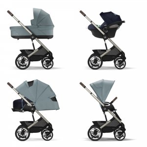 Poussette duo talos s lux 2 stormy blue + siège auto cloud g i-size Cybex