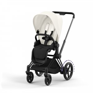 Poussette duo e-priam 2 off white châssis matt black + cloud t i-size Cybex