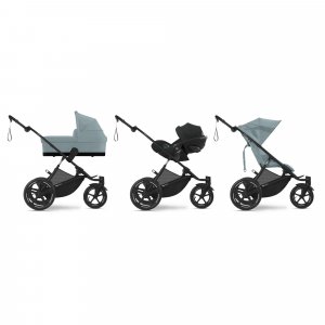 Poussette duo avi spin stormy blue + siège auto cloud g i-size Cybex