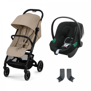 Poussette duo beezy 3 almond beige + aton b2 i-size Cybex