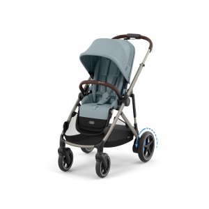 Poussette duo e-gazelle s stormy blue + siège auto aton b2 i-size Cybex
