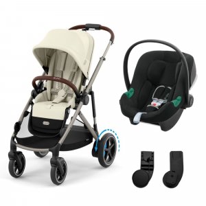 Poussette duo e-gazelle s seashell beige + siège auto aton b2 i-size Cybex