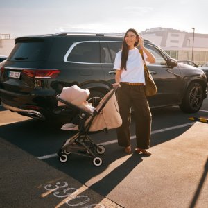 Poussette duo orfeo 3 compacte almond beige avec siège auto cloud t i-size plus Cybex