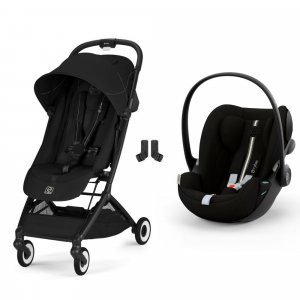 Poussette duo orfeo 3 compacte magic black avec siège auto cloud g i-size plus Cybex