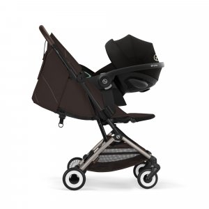 Poussette duo orfeo 3 compacte chocolate brown avec siège auto cloud g i-size Cybex