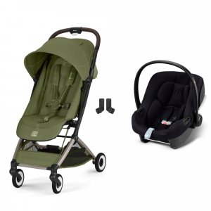 Poussette duo orfeo 3 compacte moss green avec siège auto aton b2 i-size Cybex