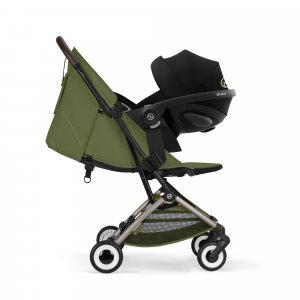 Poussette duo orfeo 3 compacte moss green avec siège auto aton b2 i-size Cybex