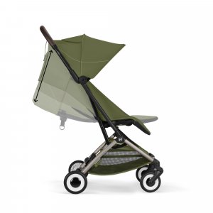 Poussette duo orfeo 3 compacte moss green avec siège auto cloud t i-size Cybex