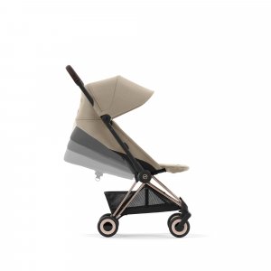 Poussette duo coya cozy beige châssis rosegold + cloud g i-size Cybex
